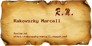 Rakovszky Marcell névjegykártya