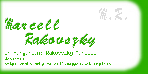 marcell rakovszky business card